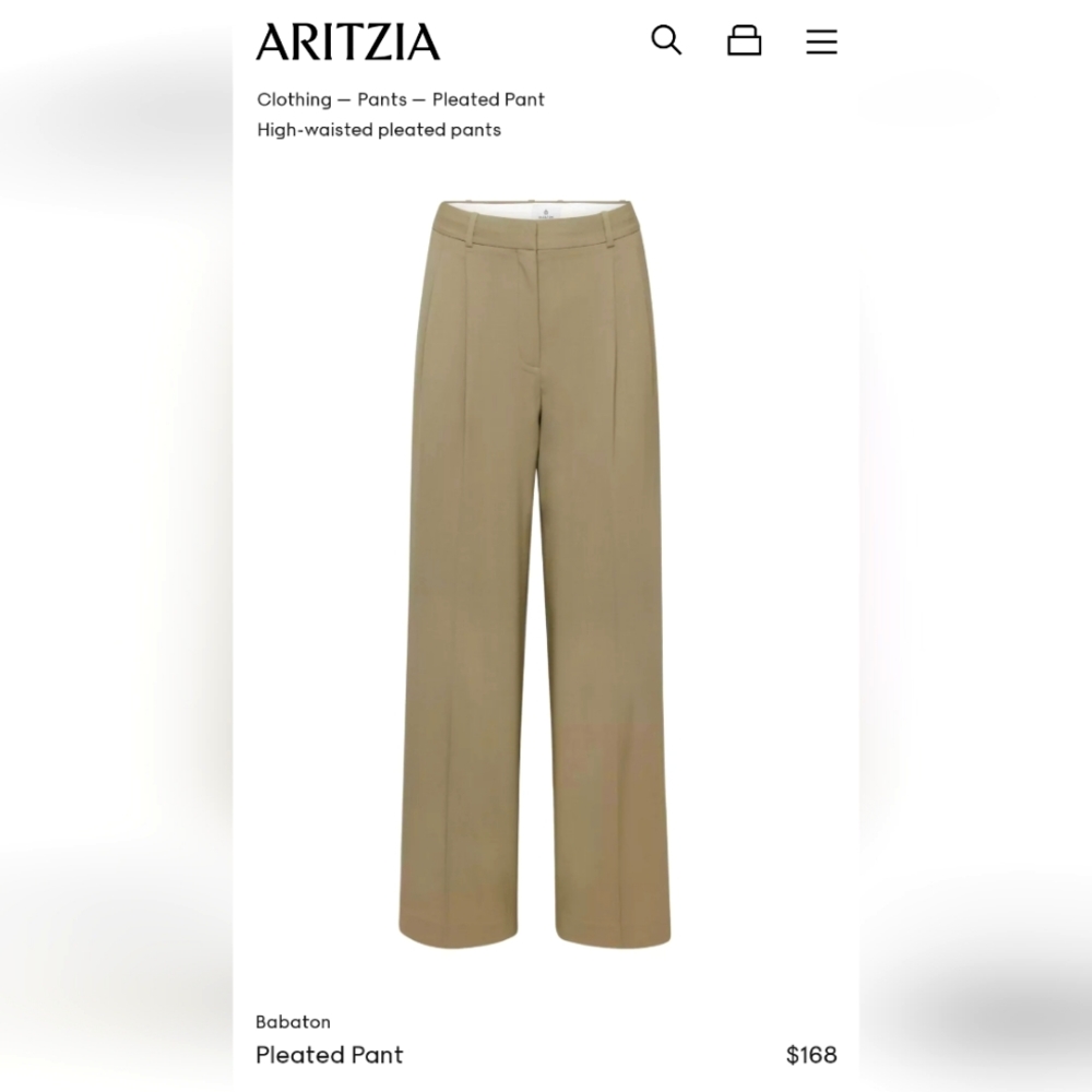 Aritzia Babaton high waist wide leg pants